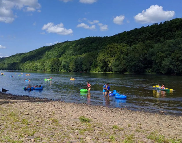 River tubing background